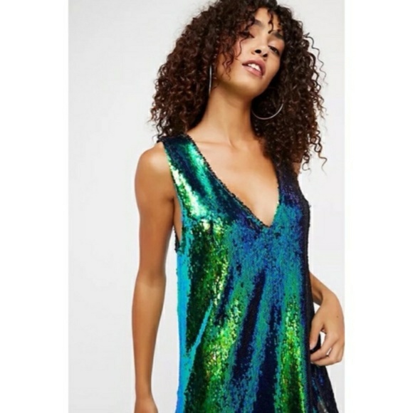 Free People Intimately Sequin Slip Dress NWOT - Picture 2 of 8